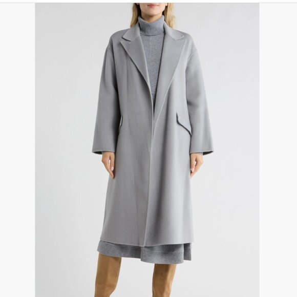 Theory Wool & Cashmere-Blend Robe Coat - Picture 3 of 10